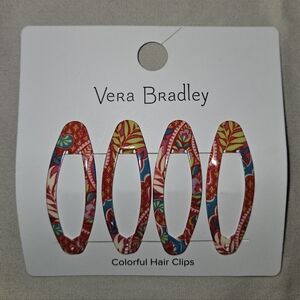 Vera Bradley Red and Blue Floral Hair Clips